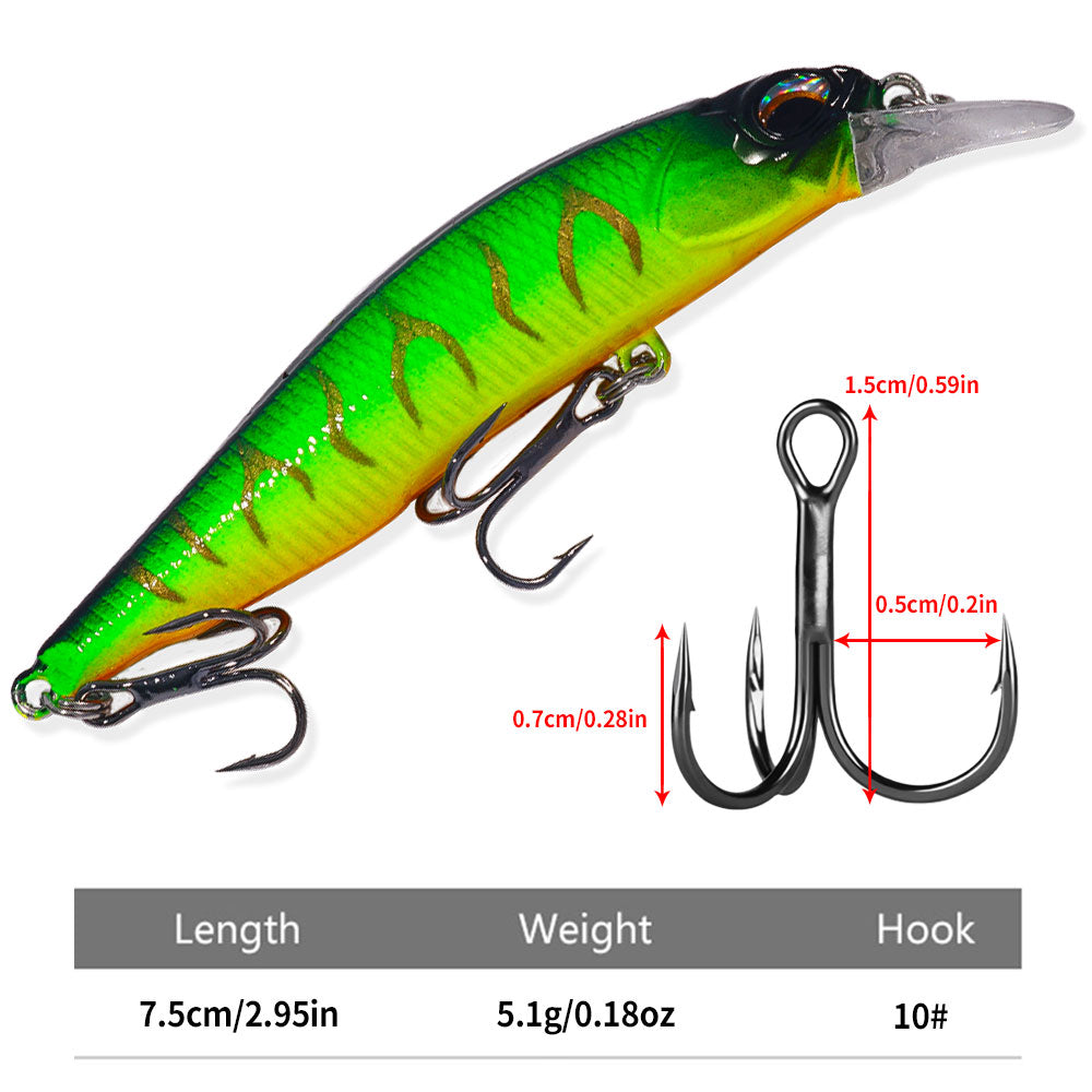 7.5CM 5.1G Minnow Lure MI165