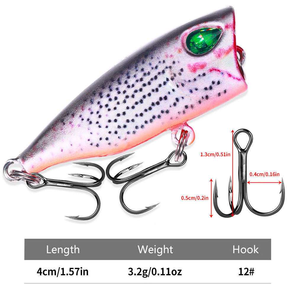 4CM 3.2G Popper Lure 3D Technology Printing