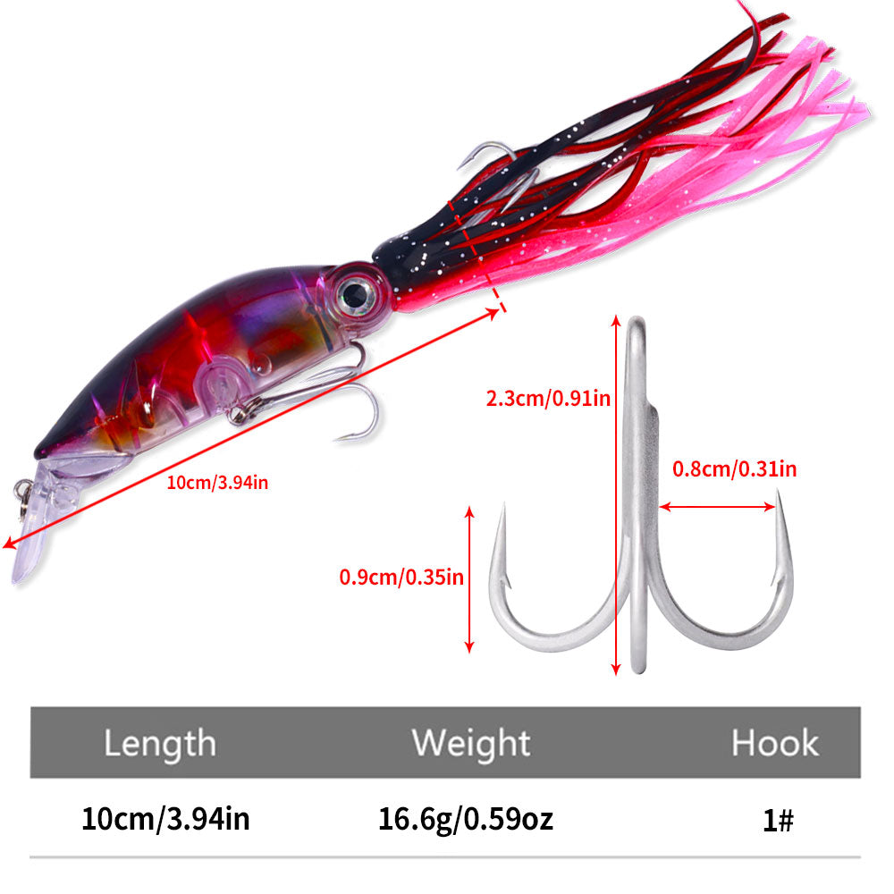 4in 4/7oz Squid Lure