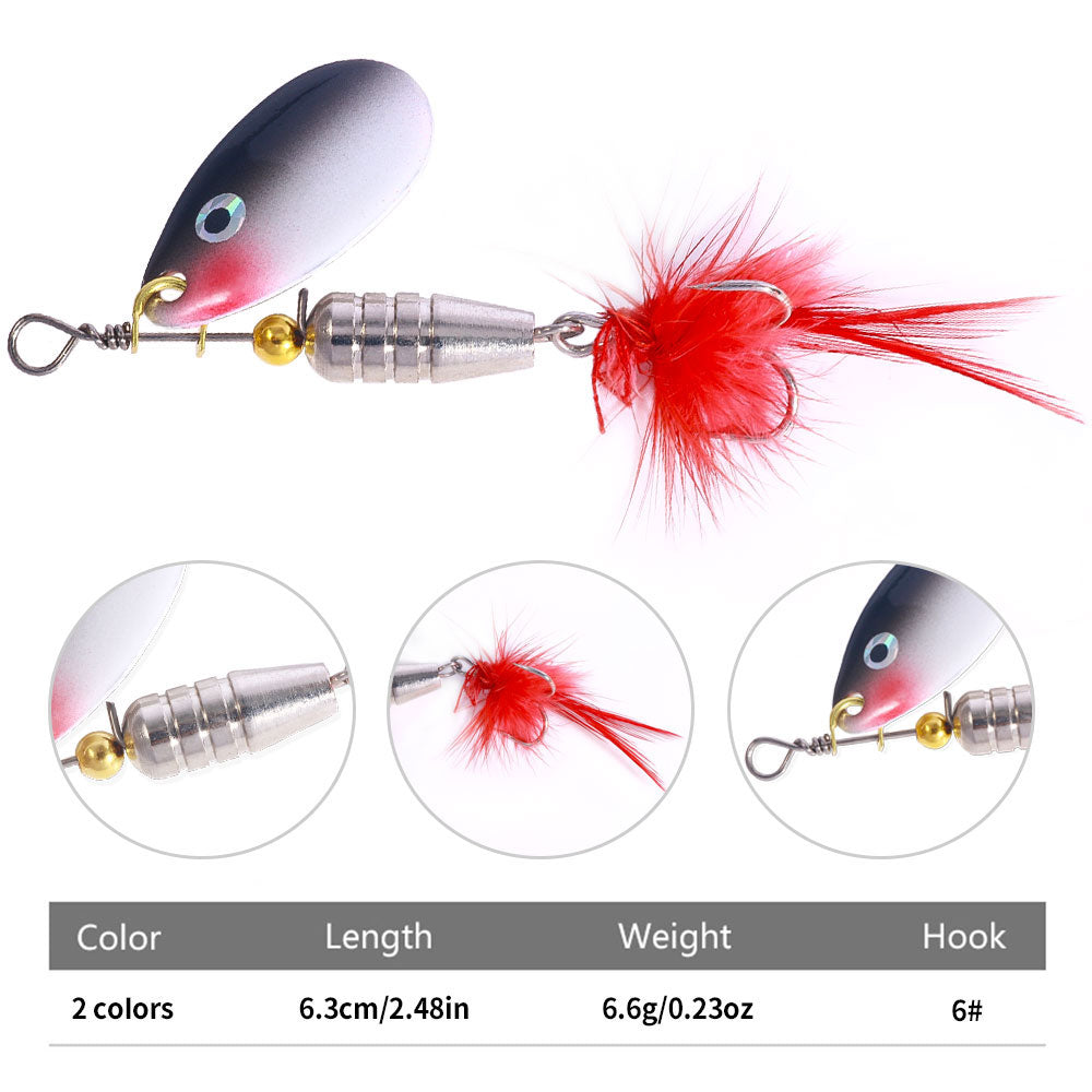 6CM 6.6G Metal Spinner Lure