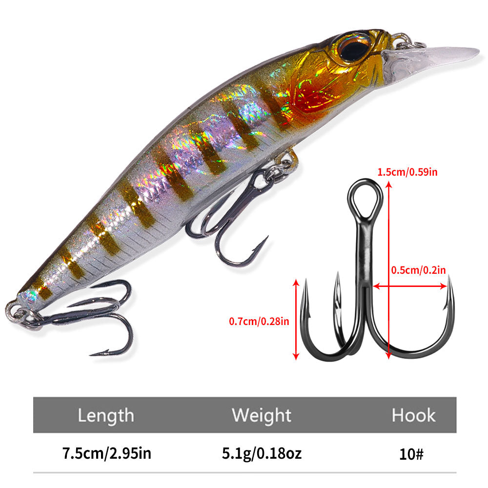 7.5CM 5.1G Minnow Lure MI165