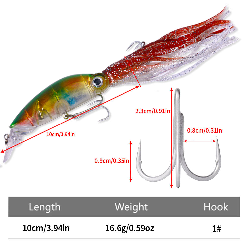 4in 4/7oz Squid Lure