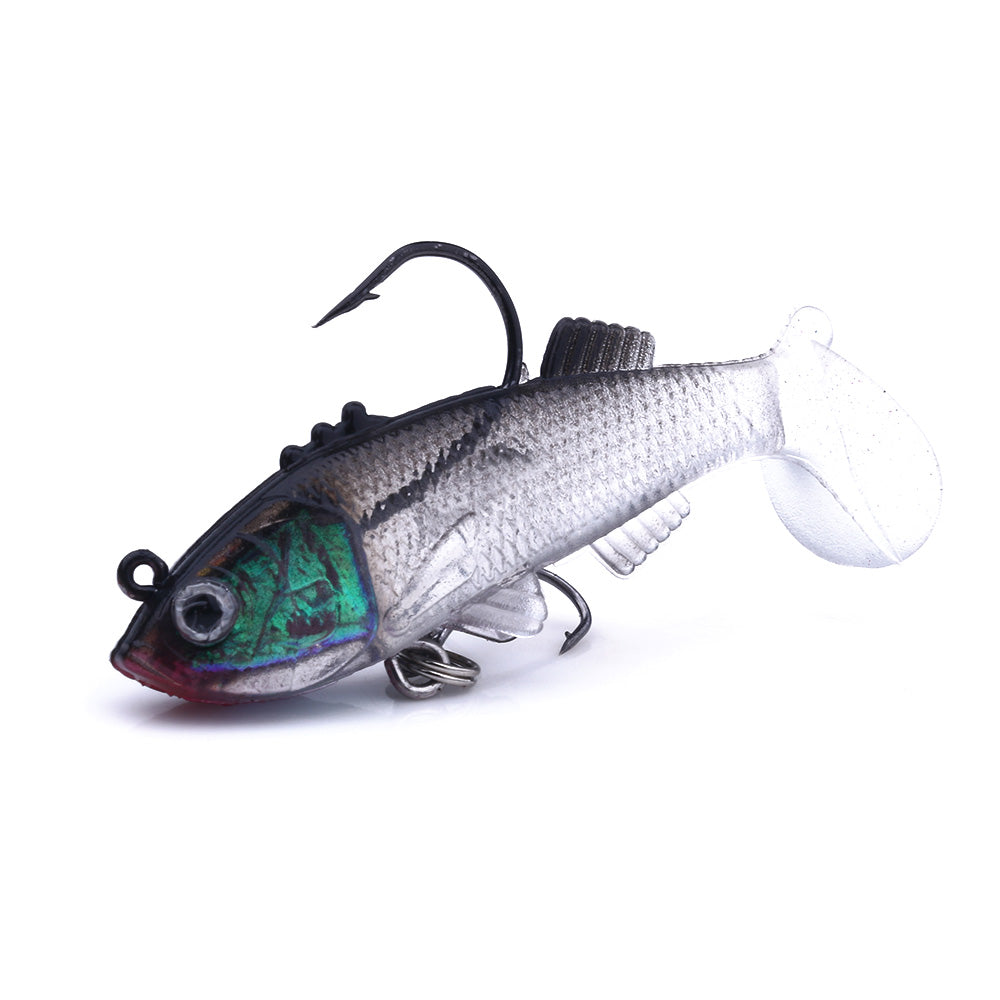 6CM 8G Pre-Rigged Jig Head Soft Swimbait
