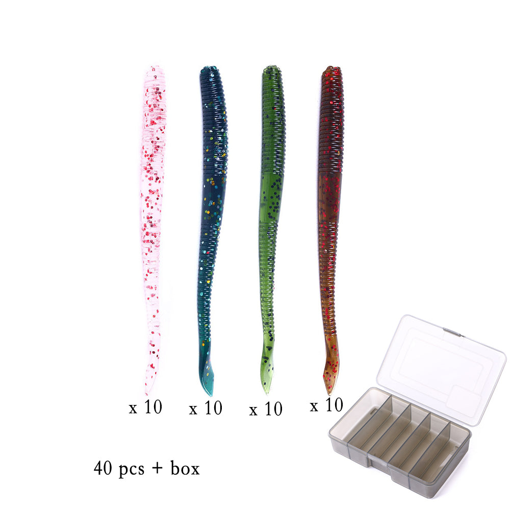 Soft Fishing Lures Rubber Worm Baits