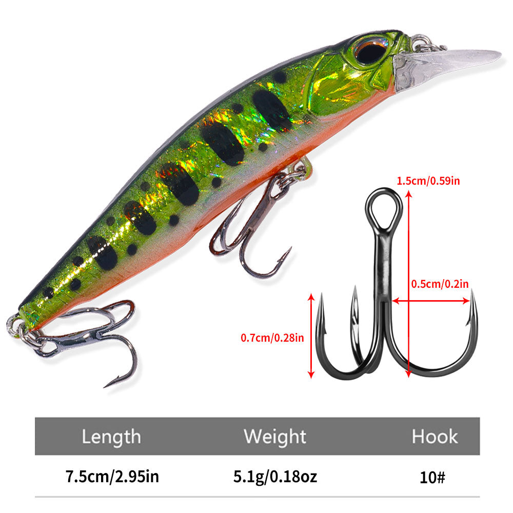 7.5CM 5.1G Minnow Lure MI165