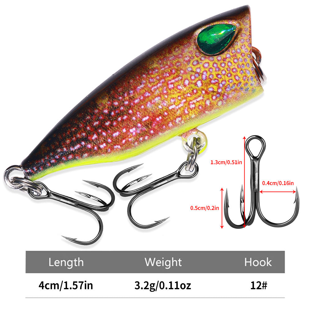 4CM 3.2G Popper Lure 3D Technology Printing