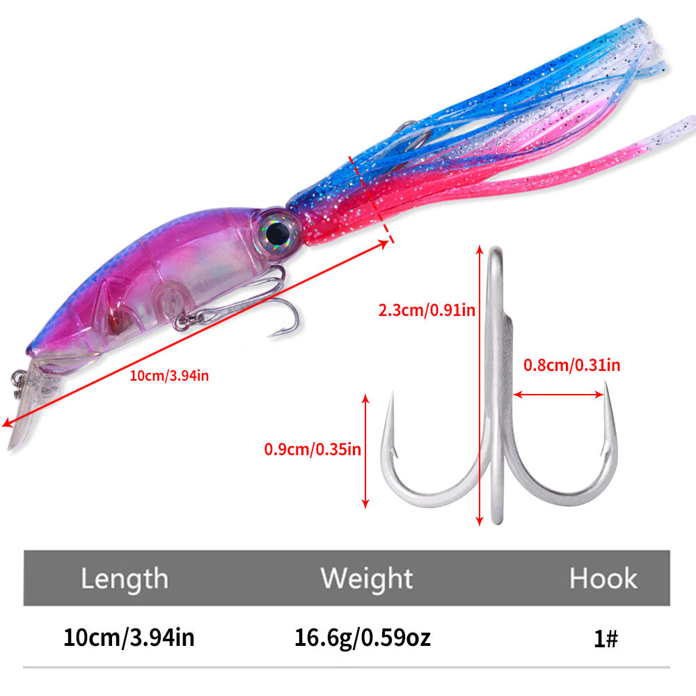 4in 4/7oz Squid Lure
