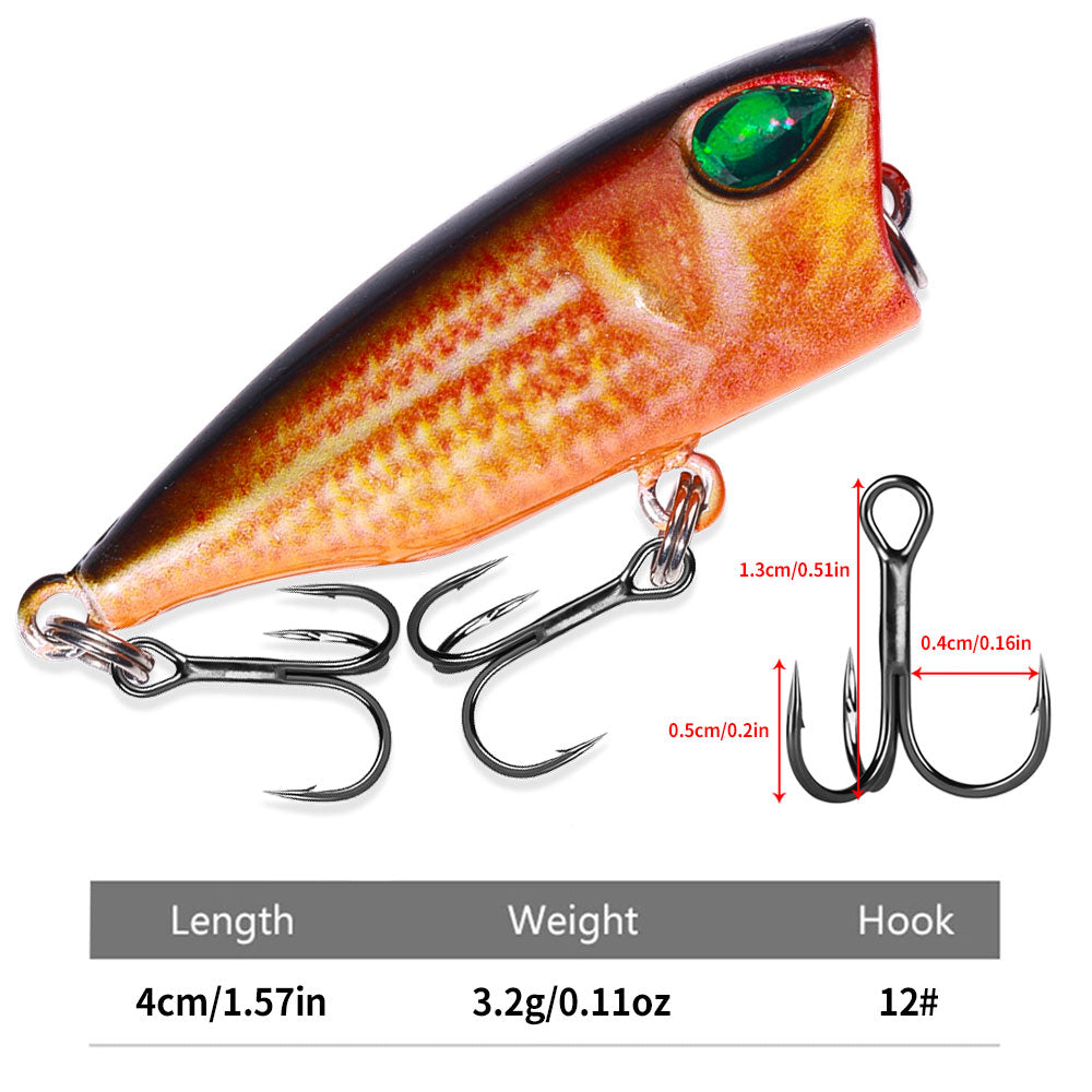 4CM 3.2G Popper Lure 3D Technology Printing