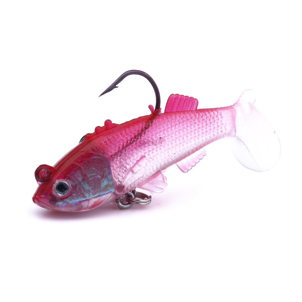 6CM 8G Pre-Rigged Jig Head Soft Swimbait
