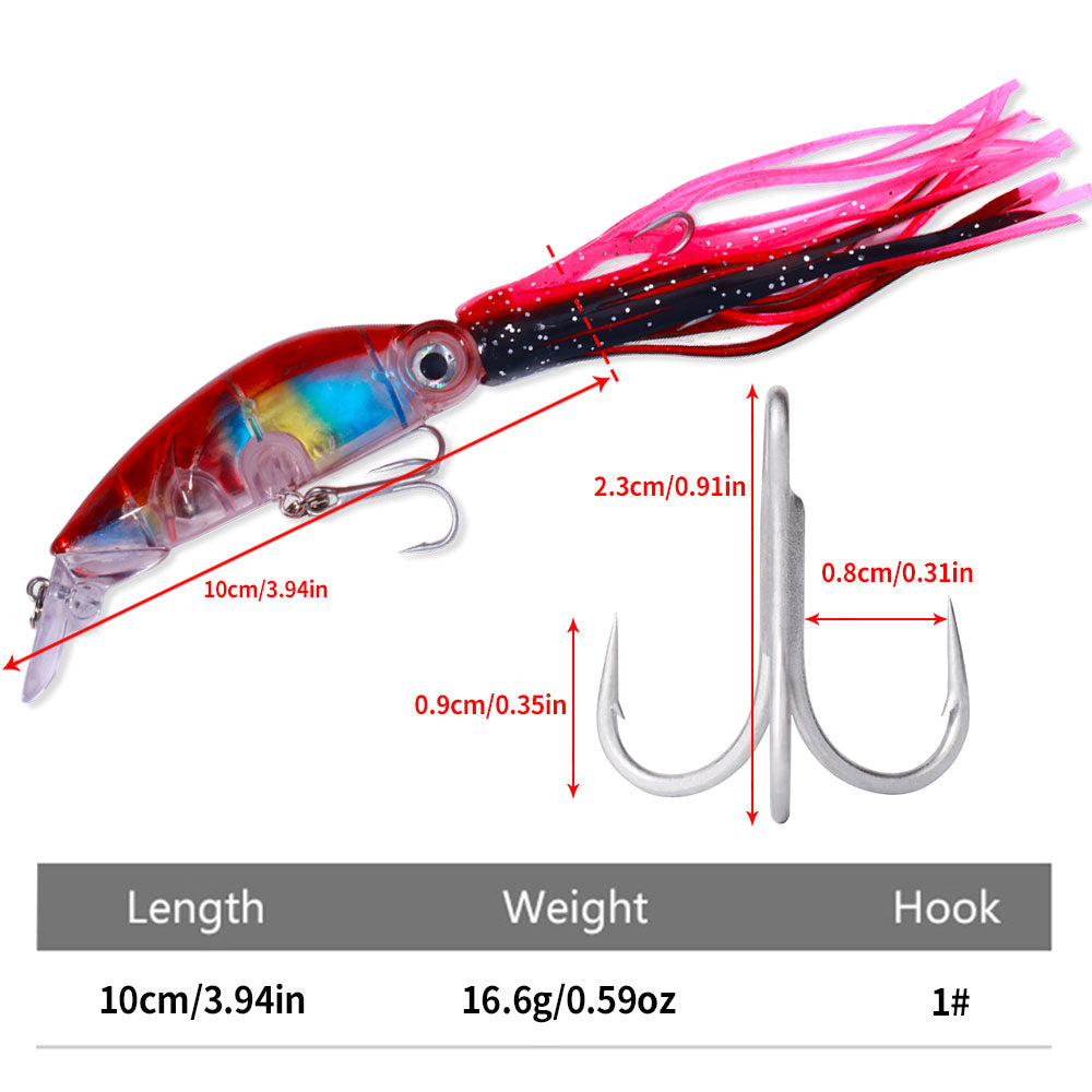 4in 4/7oz Squid Lure