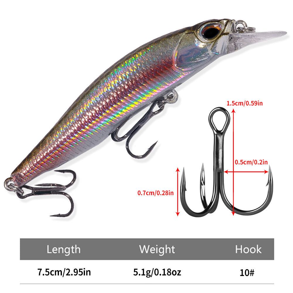 7.5CM 5.1G Minnow Lure MI165