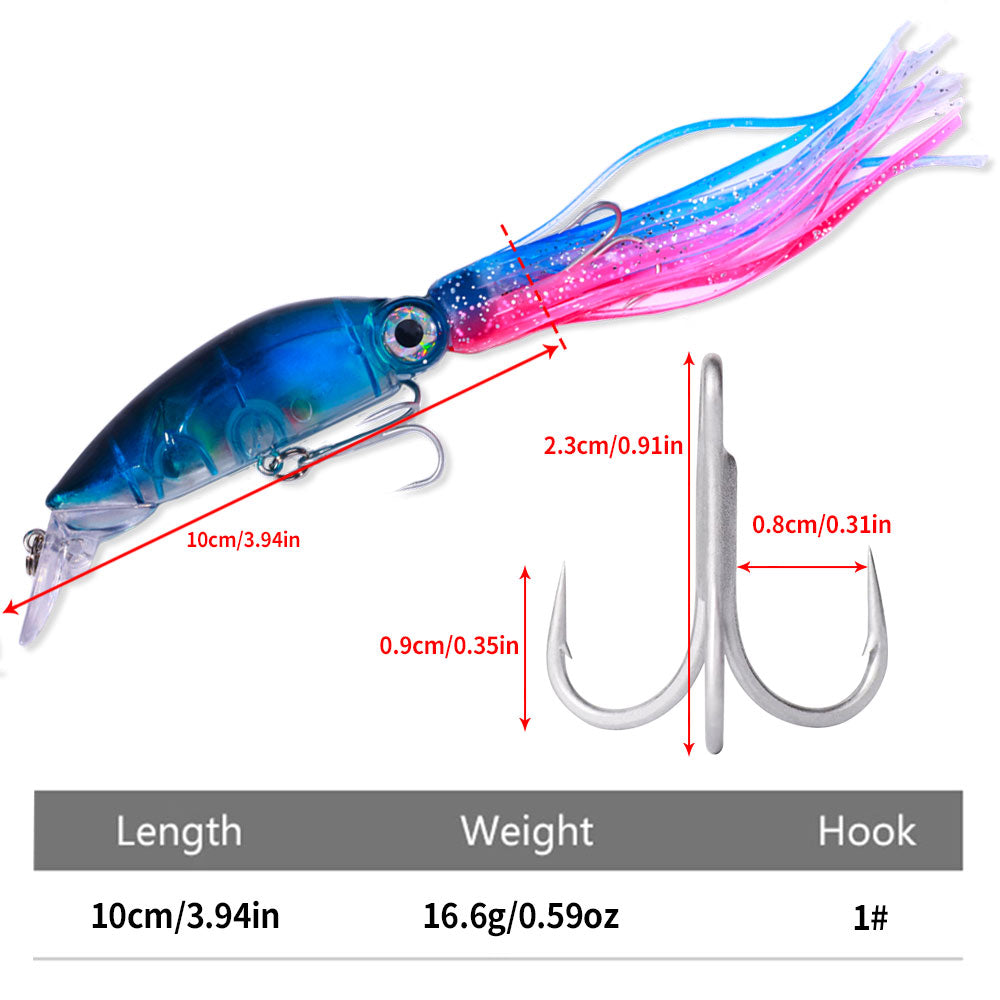 4in 4/7oz Squid Lure