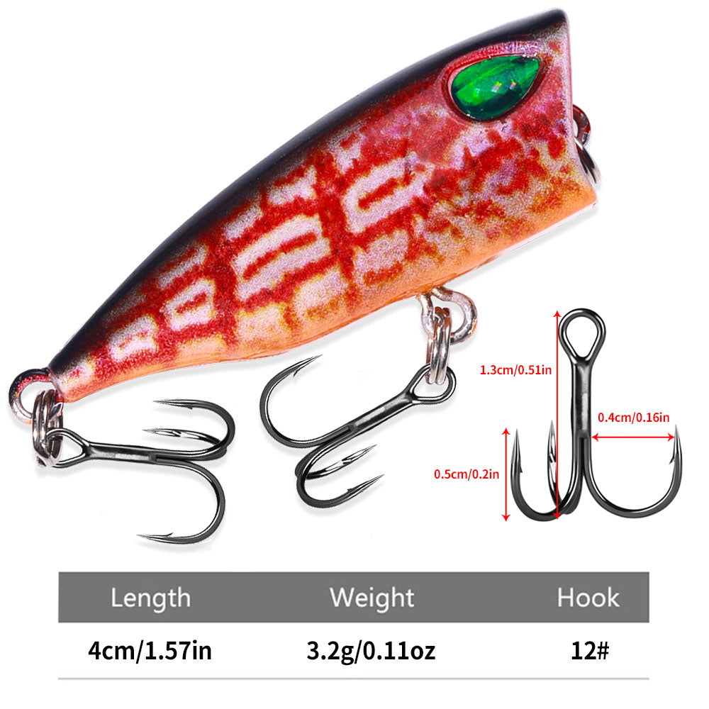 4CM 3.2G Popper Lure 3D Technology Printing