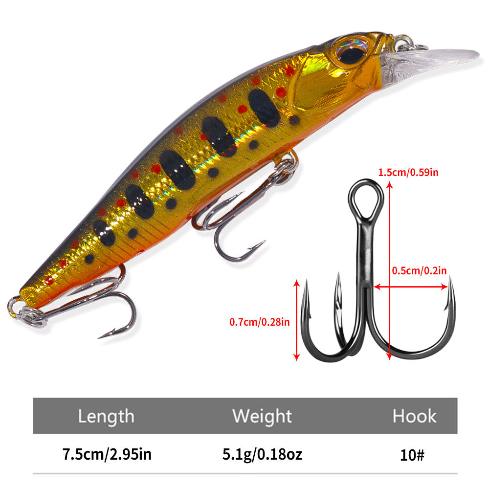7.5CM 5.1G Minnow Lure MI165