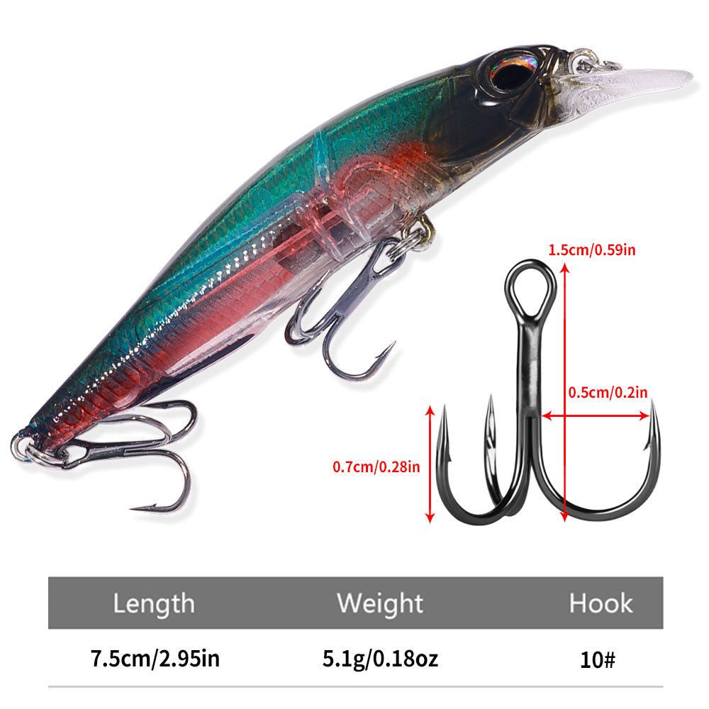 7.5CM 5.1G Minnow Lure MI165