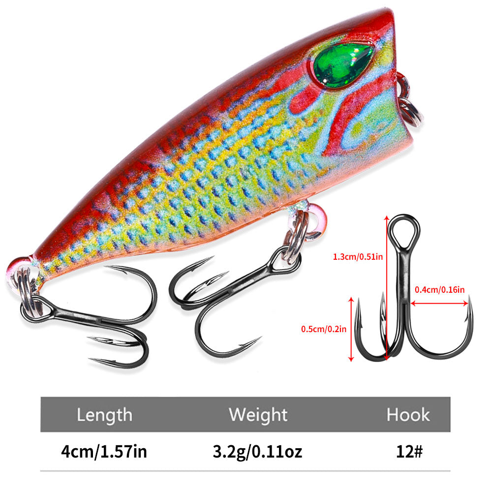 4CM 3.2G Popper Lure 3D Technology Printing
