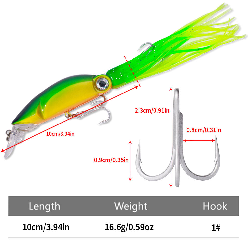 4in 4/7oz Squid Lure