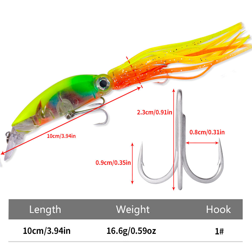 4in 4/7oz Squid Lure
