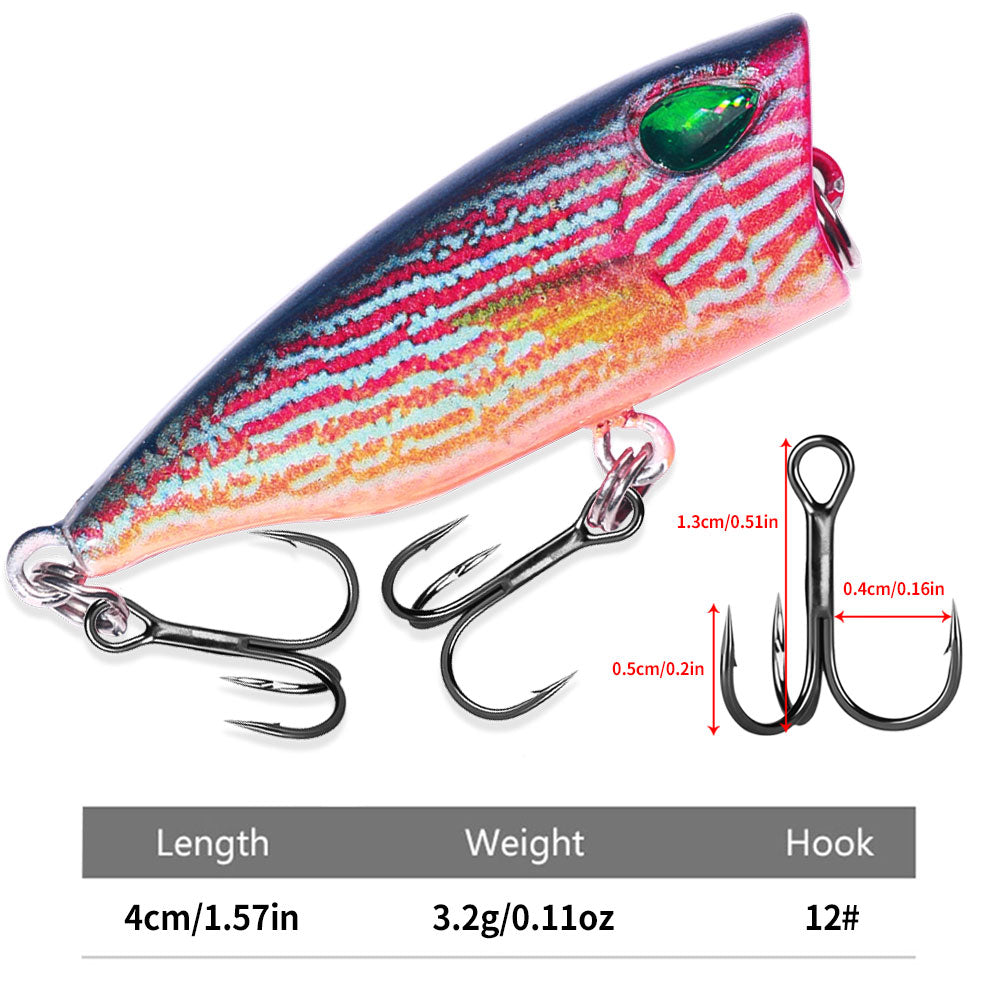 4CM 3.2G Popper Lure 3D Technology Printing