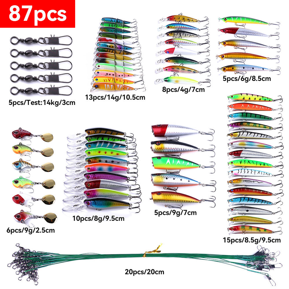 Fishing Lure Sets Minnow Crankbait Spoon Group