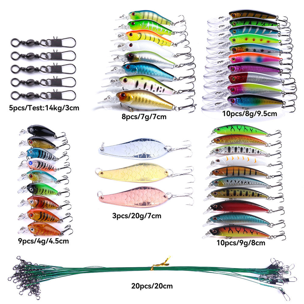Fishing Lure Sets Minnow Crankbait Spoon Group