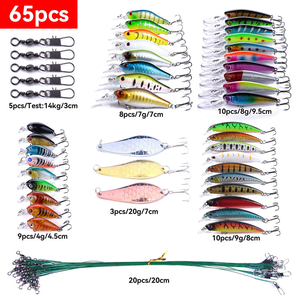Fishing Lure Sets Minnow Crankbait Spoon Group
