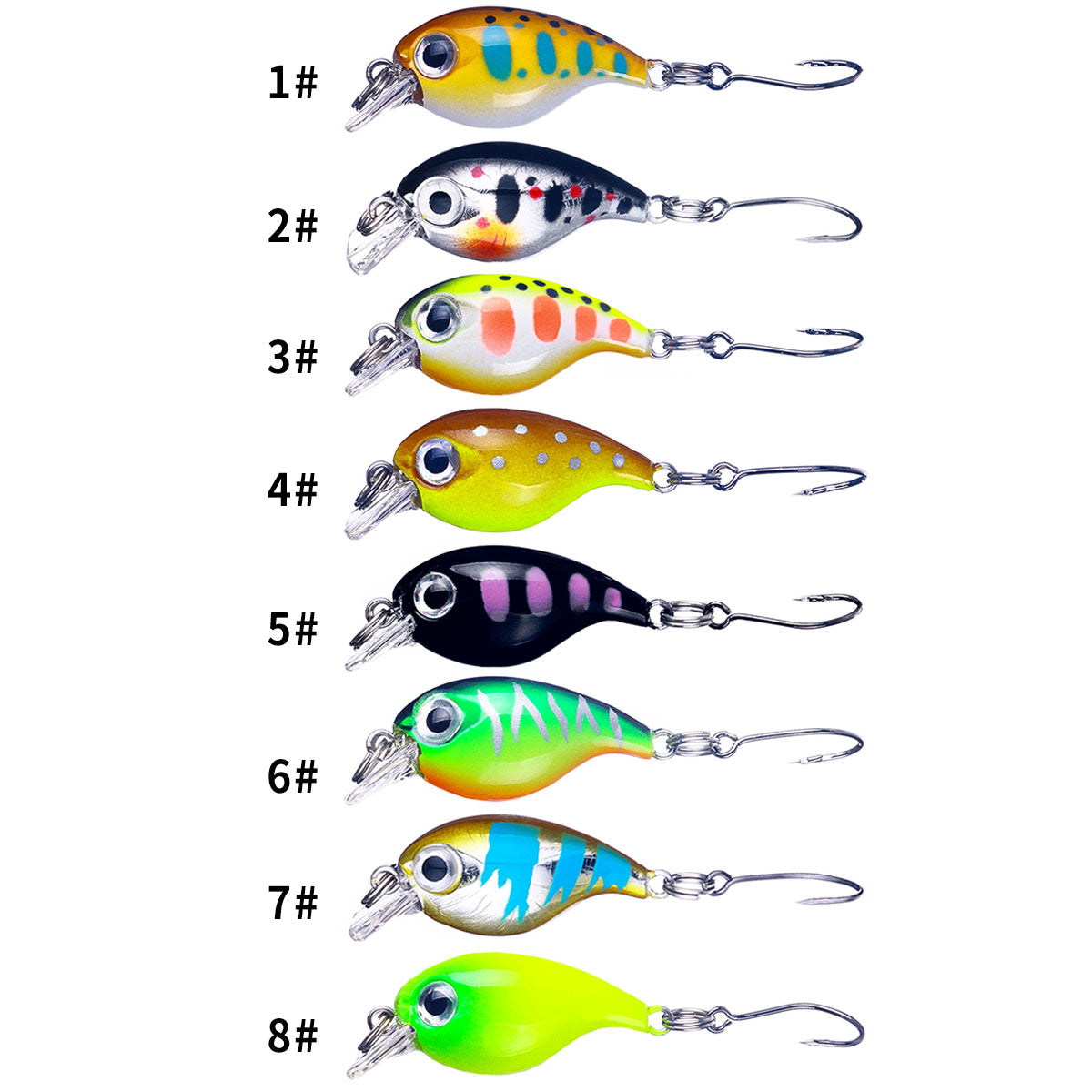 3.6CM 2.1G Crankbait Lure with Single Hook