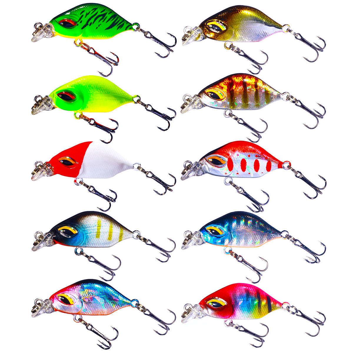 3.8CM 3.3G 10PCS All Swim Layer Crankbait Lures