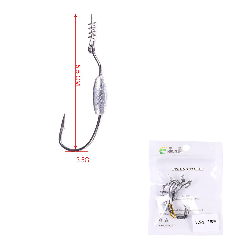 50PCS Fishing Hook Connector Soft Bait Spring Centering Pins