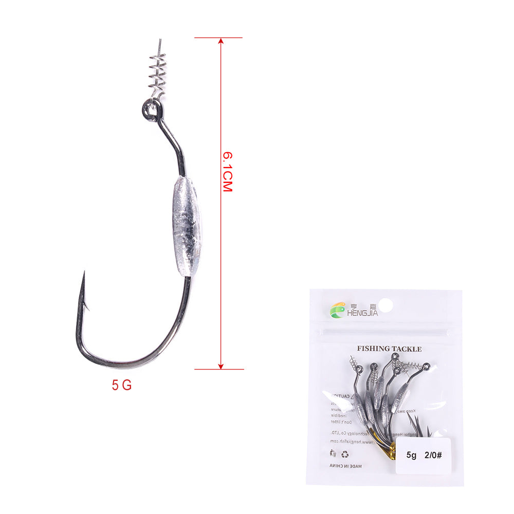 50PCS Fishing Hook Connector Soft Bait Spring Centering Pins