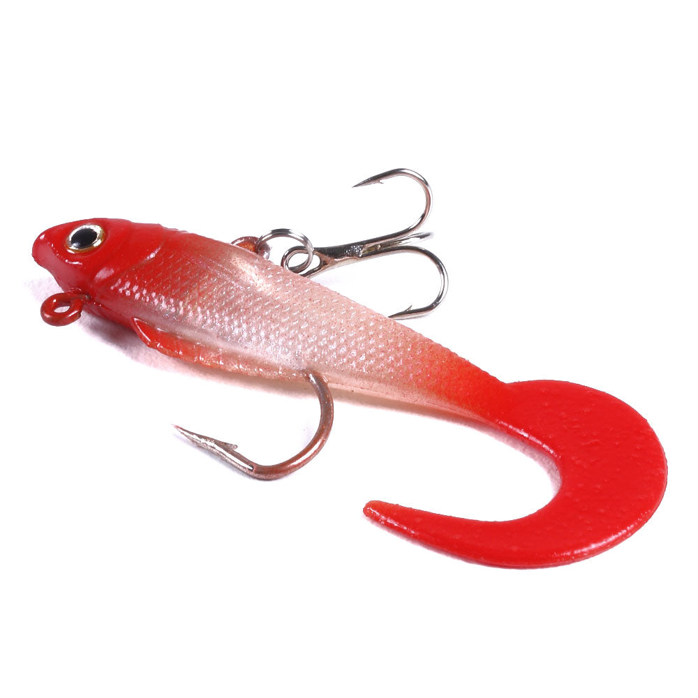 7CM 9G Soft Pre-Rigged Jig Paddle Tail Swimbaits Lure