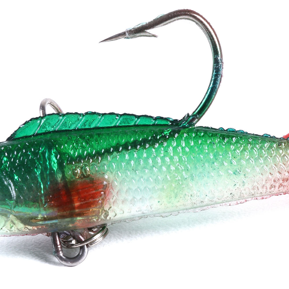 7CM 9G Soft Pre-Rigged Jig Paddle Tail Swimbaits Lure