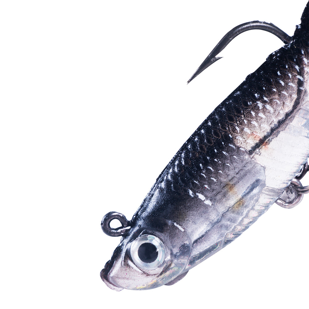 8CM 14G Pre-Rigged Jig Head Soft Swimbait