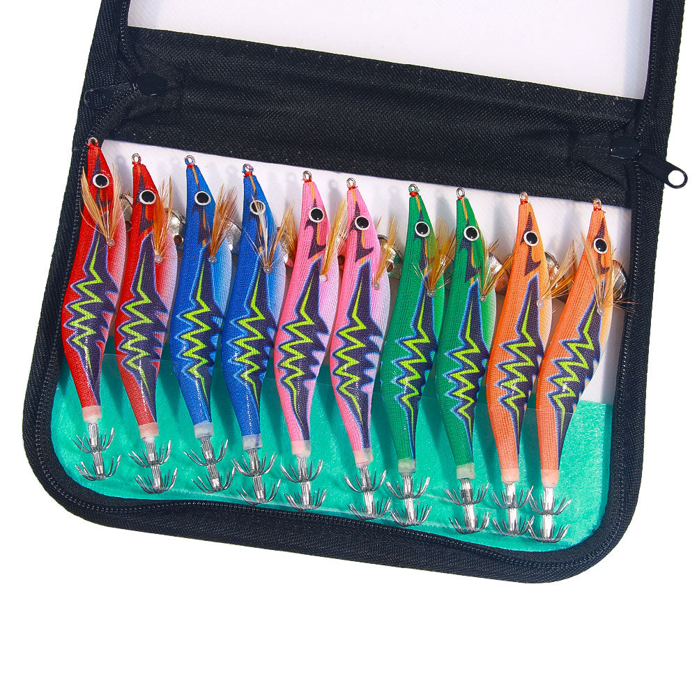 3.5# UV Squid Jig Lures Kit 10pcs/set
