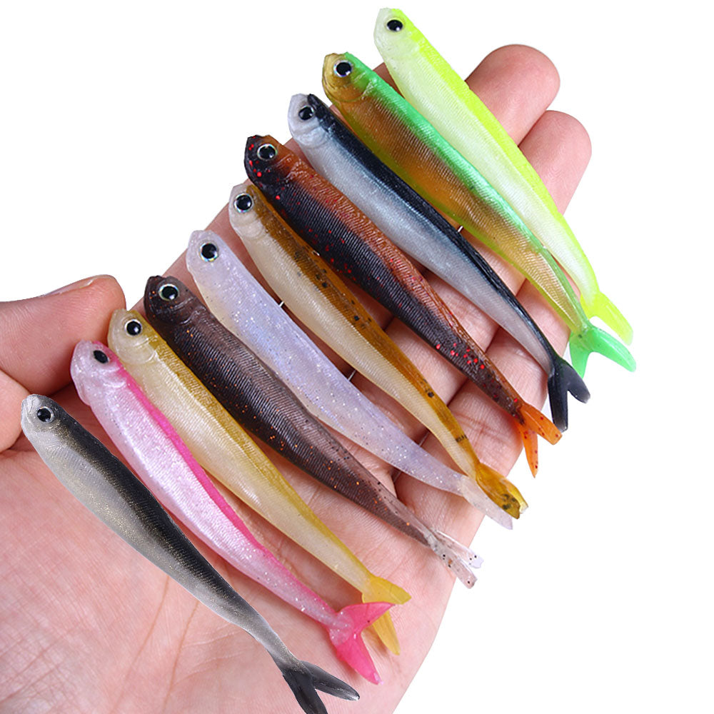 3.34'' 0.09oz Soft Silicone Split Tail Lure