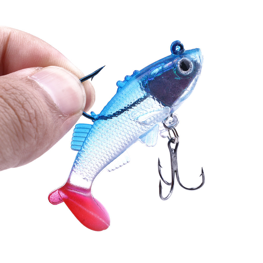 6CM 8G Pre-Rigged Jig Head Soft Swimbait