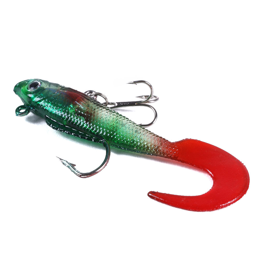 7CM 9G Soft Pre-Rigged Jig Paddle Tail Swimbaits Lure for Bass