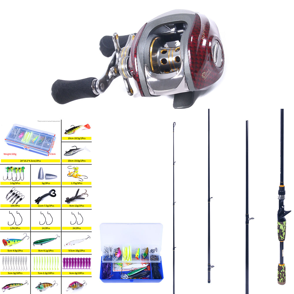 Ratio 6.3:1 Baitcasting Reel Rod Combos Fishing Lure Box Sets – Hengjia  fishing gear