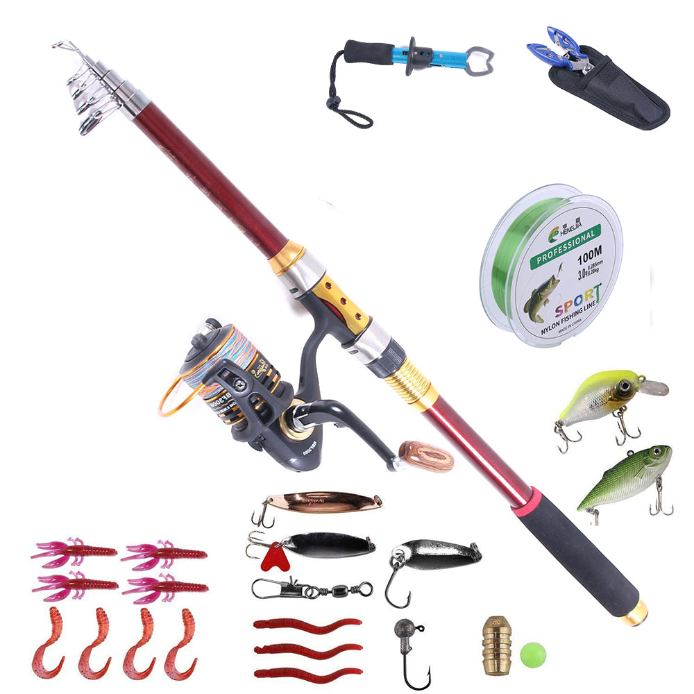 Fishing Combos Full Fishing Kits Telescopic Fishing Rod Reel Set – Hengjia fishing  gear