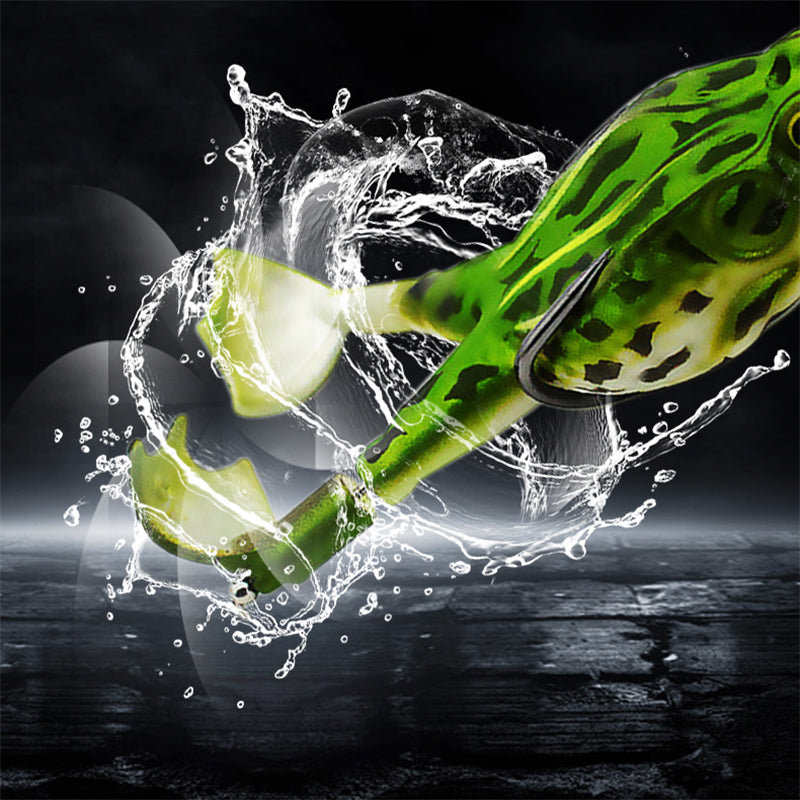 Double Propeller Frog Bait with Rotating Leg