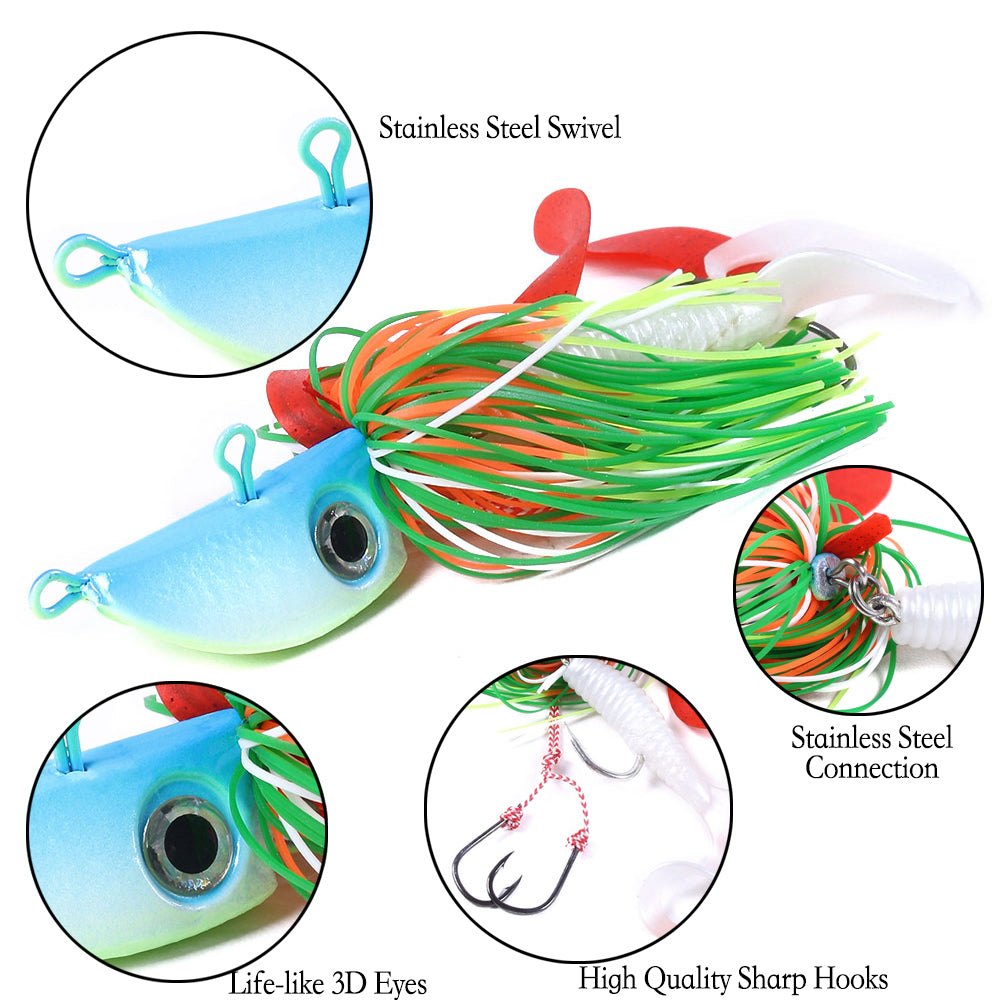 5/7oz Lead Head Jig Hooks Soft Lures