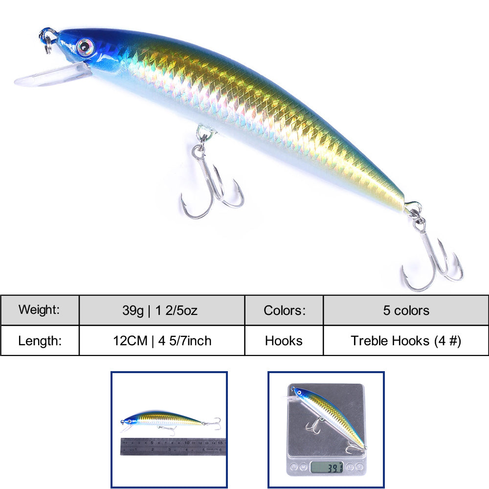 4 5/7in 1 2/5oz Sinking Minnow Lure