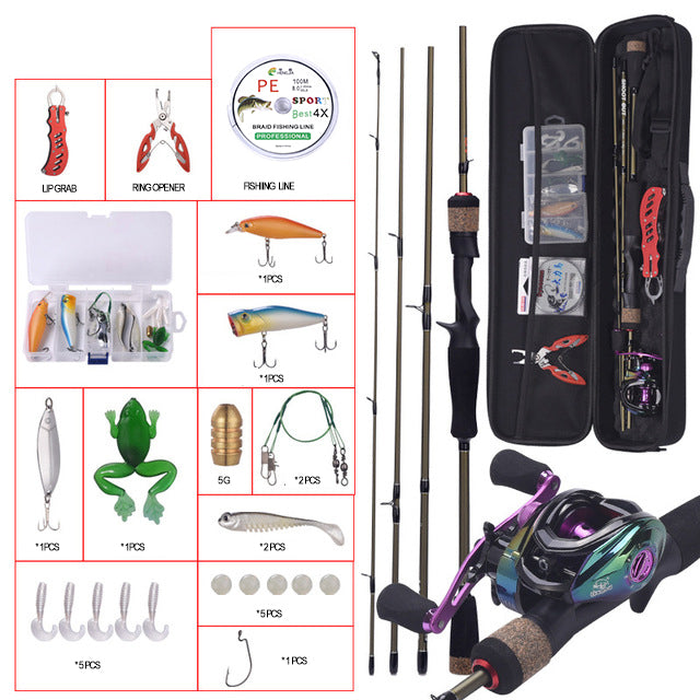 7.2:1 Ratio 19+1BB Fishing Rod and Reel Combo Kits