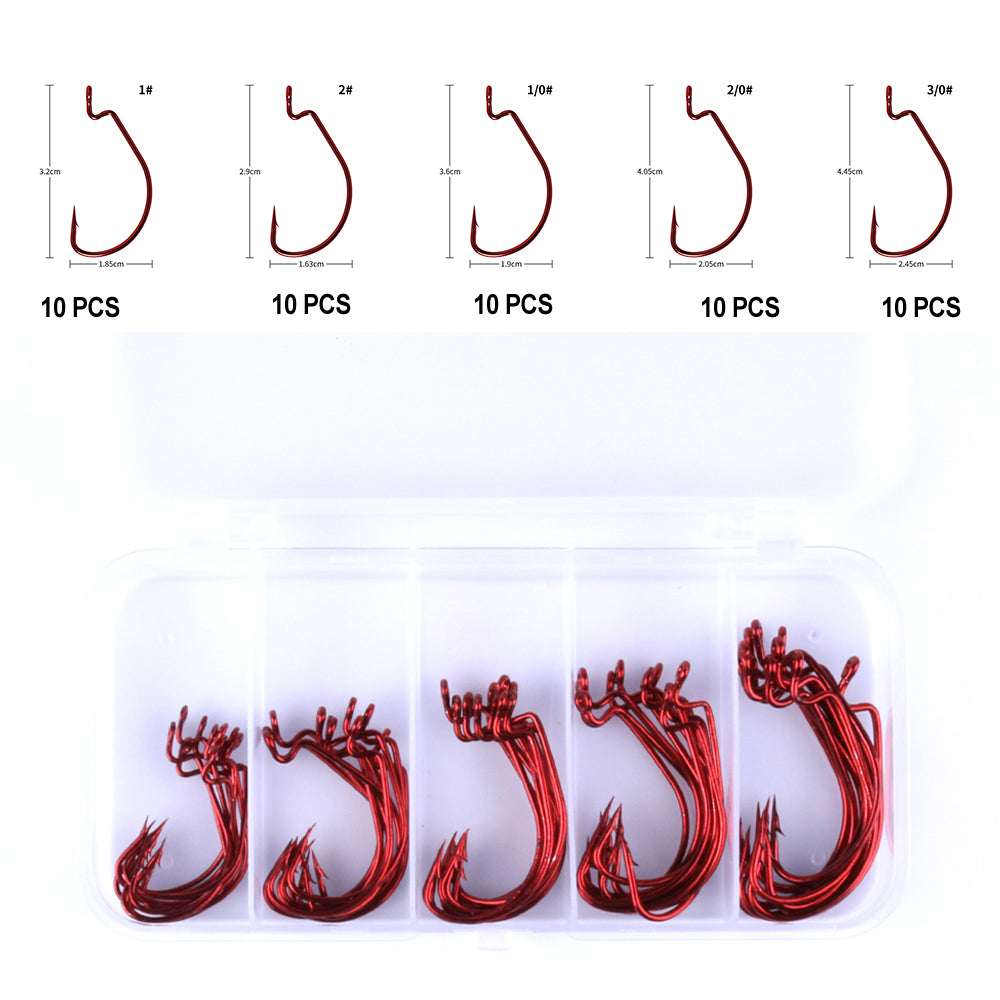 Offset Hook Wide Gap Worm Hooks