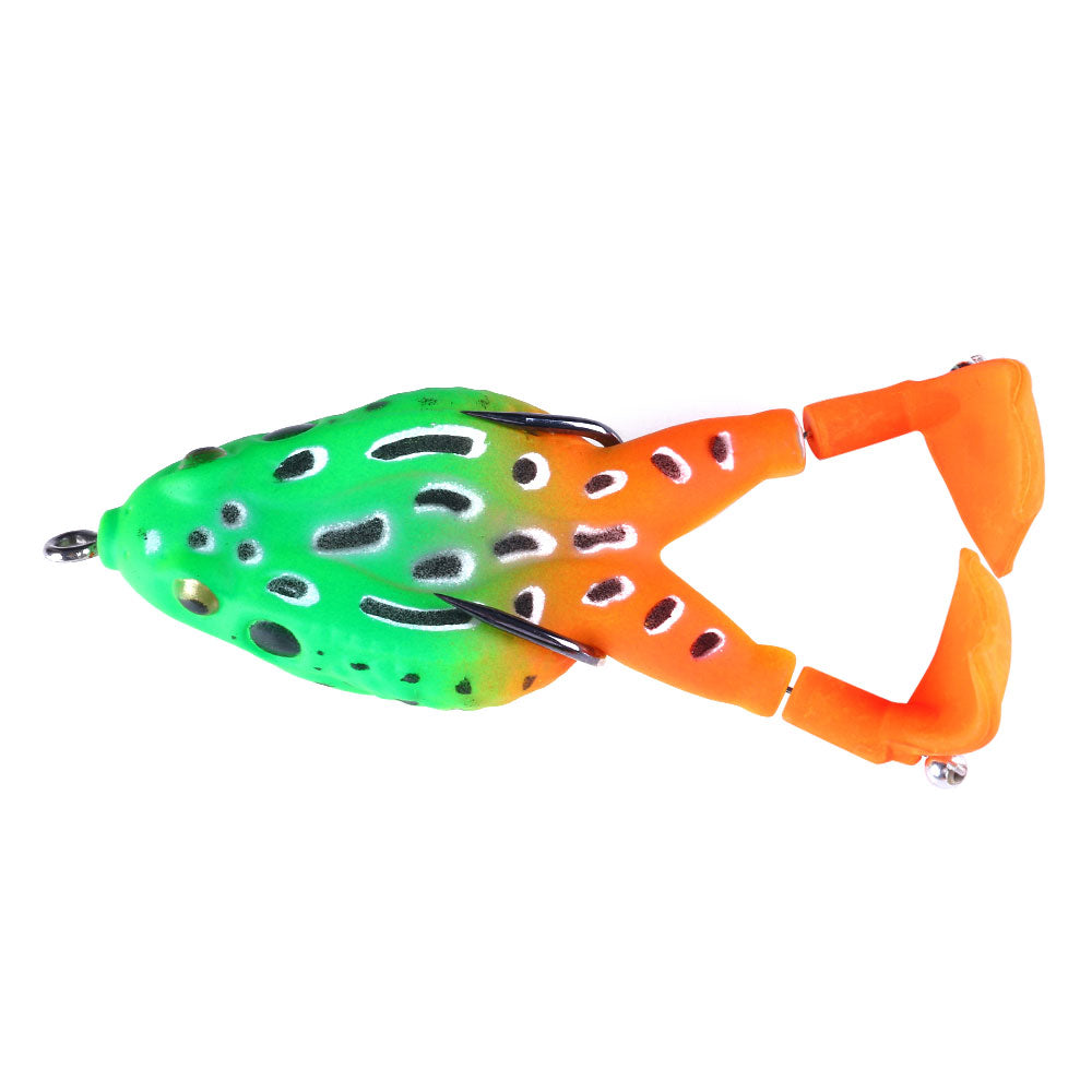 Soft Frog Bait, Double Propellers Legs, 3D Eyes, Lifelike Silicone
