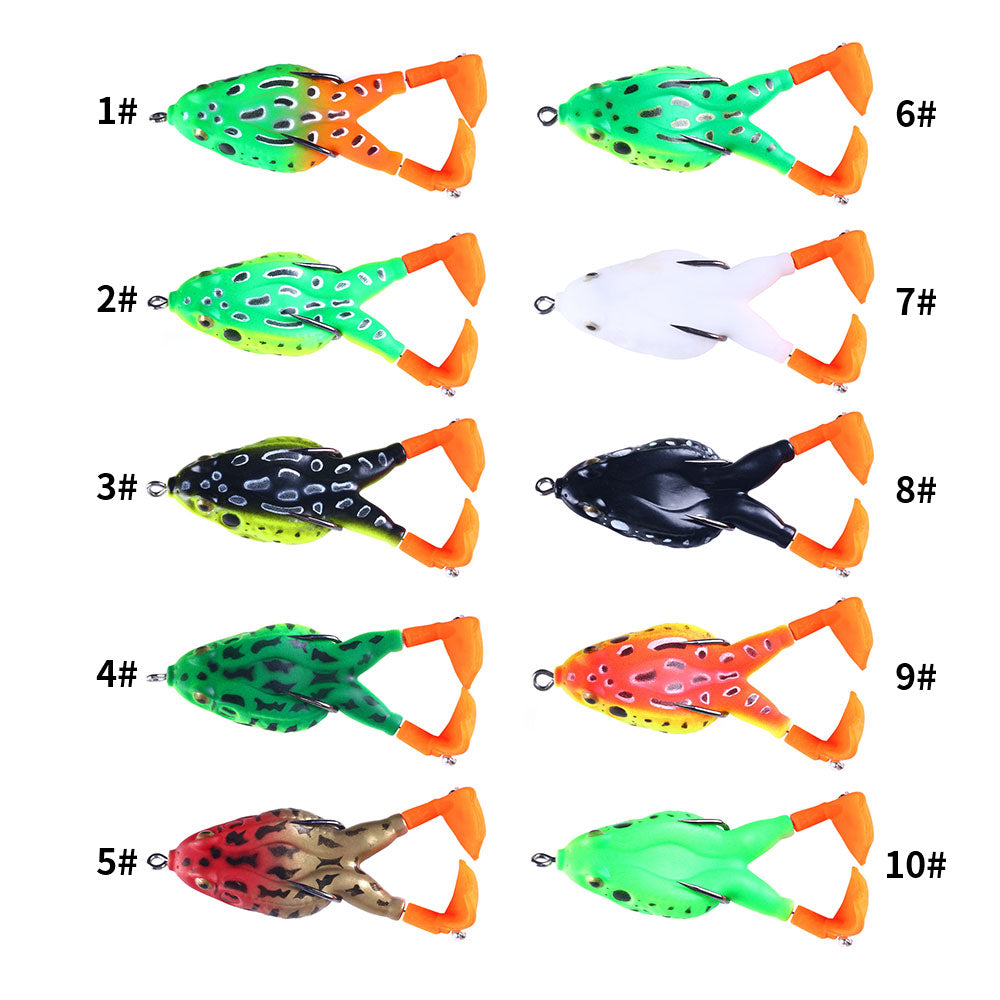 Double Propeller Frog Bait with Rotating Leg