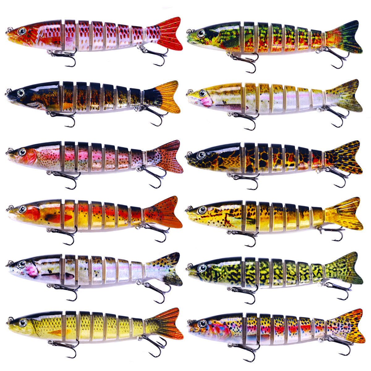 12.8CM 18G 8-Segments Multi Jointed Bait