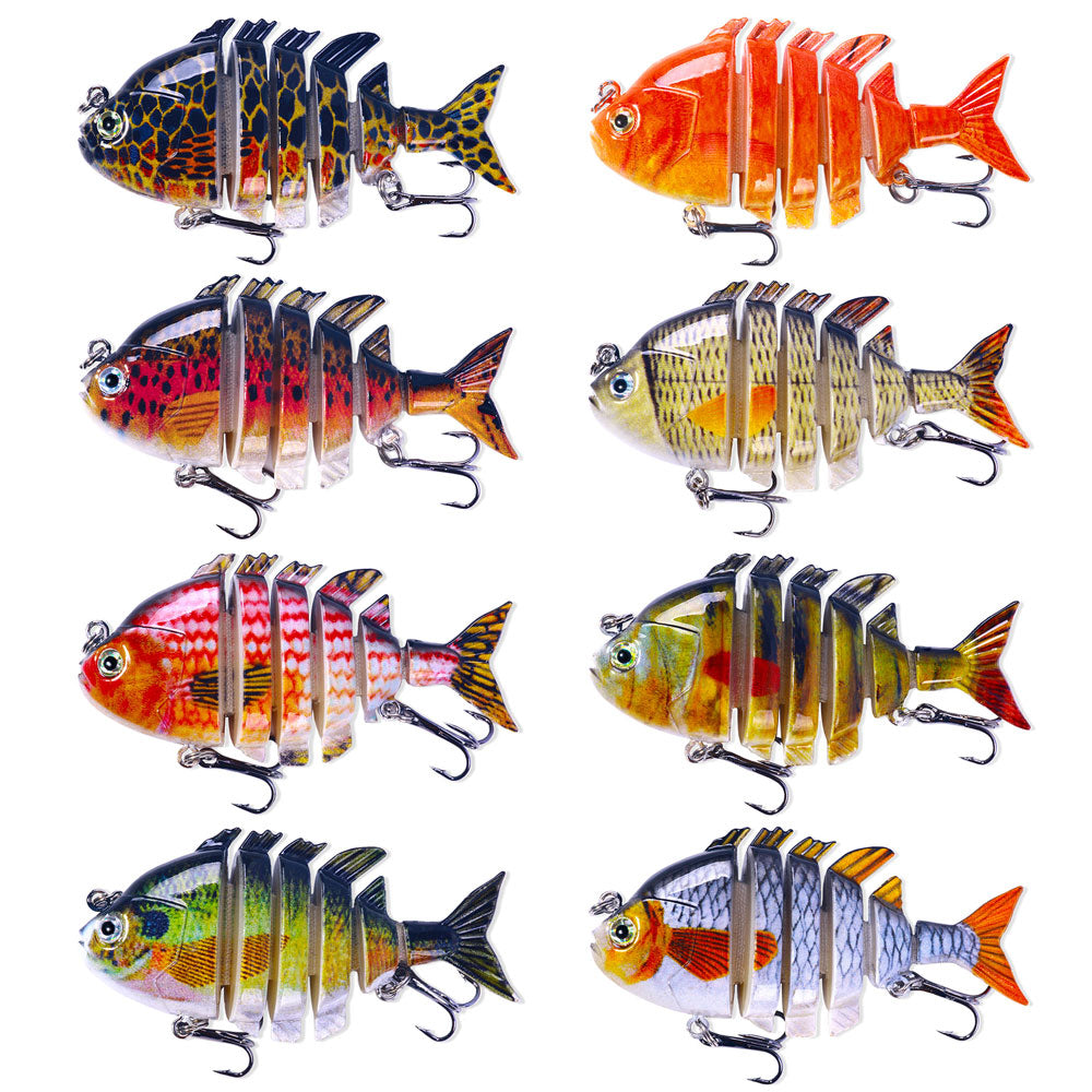 8CM 15G 6-Segments Multi Jointed Bait