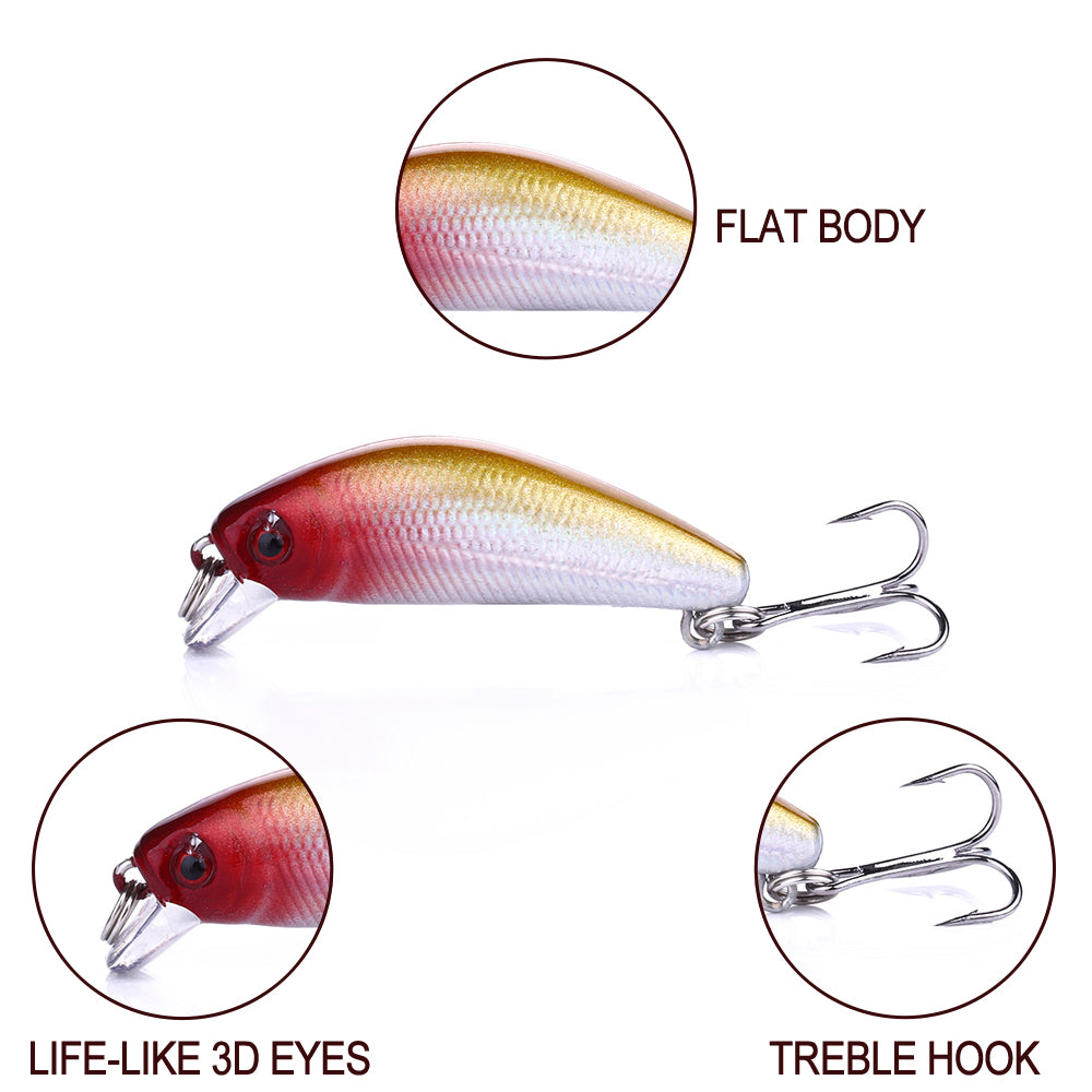 1 1/2in 7/89oz Mini Minnow Lures