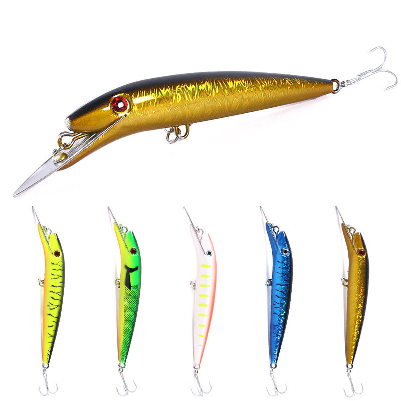 Big Minnow Bait with Metal Lip Sea Fishing Bass Pike Lure HENGJIA – Hengjia fishing gear Big Minnow Bait with Metal Lip Sea Fishing Bass Pike Lure HENGJIA – Hengjia fishing gear